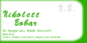 nikolett bobar business card