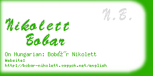 nikolett bobar business card